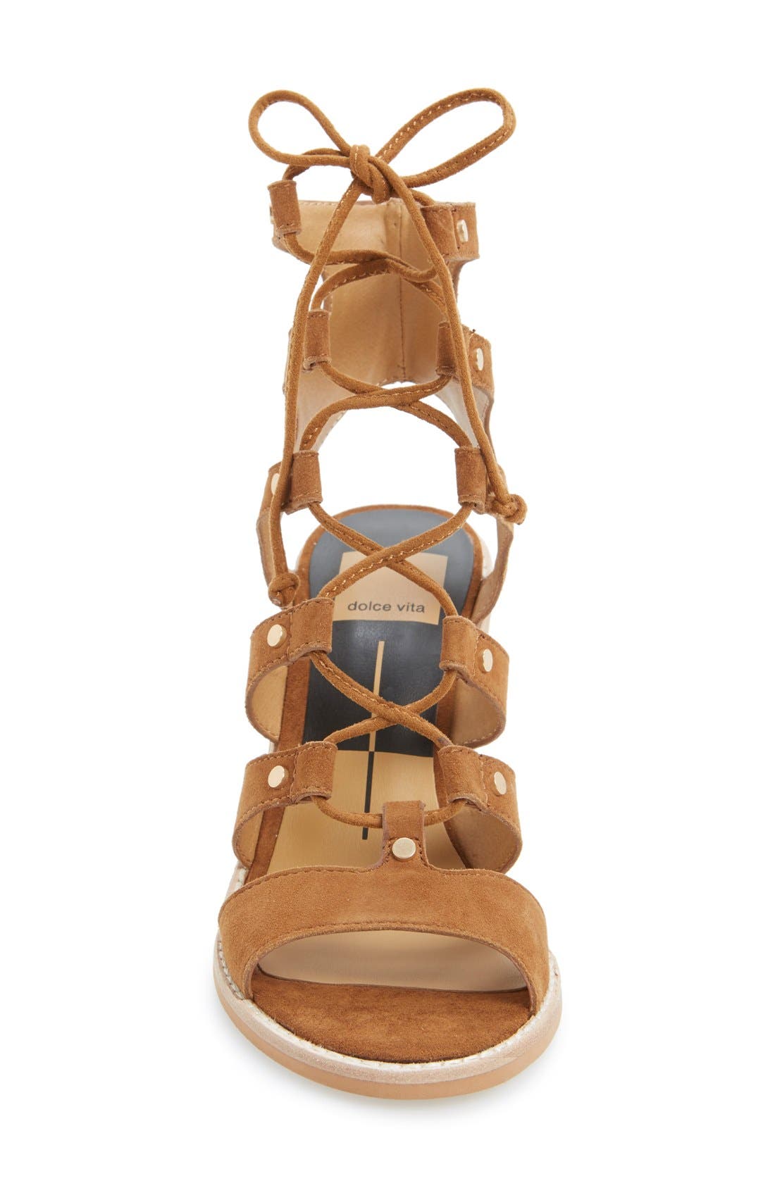 'Lyndon' Lace-Up Sandal, Alternate, color, SADDLE SUEDE