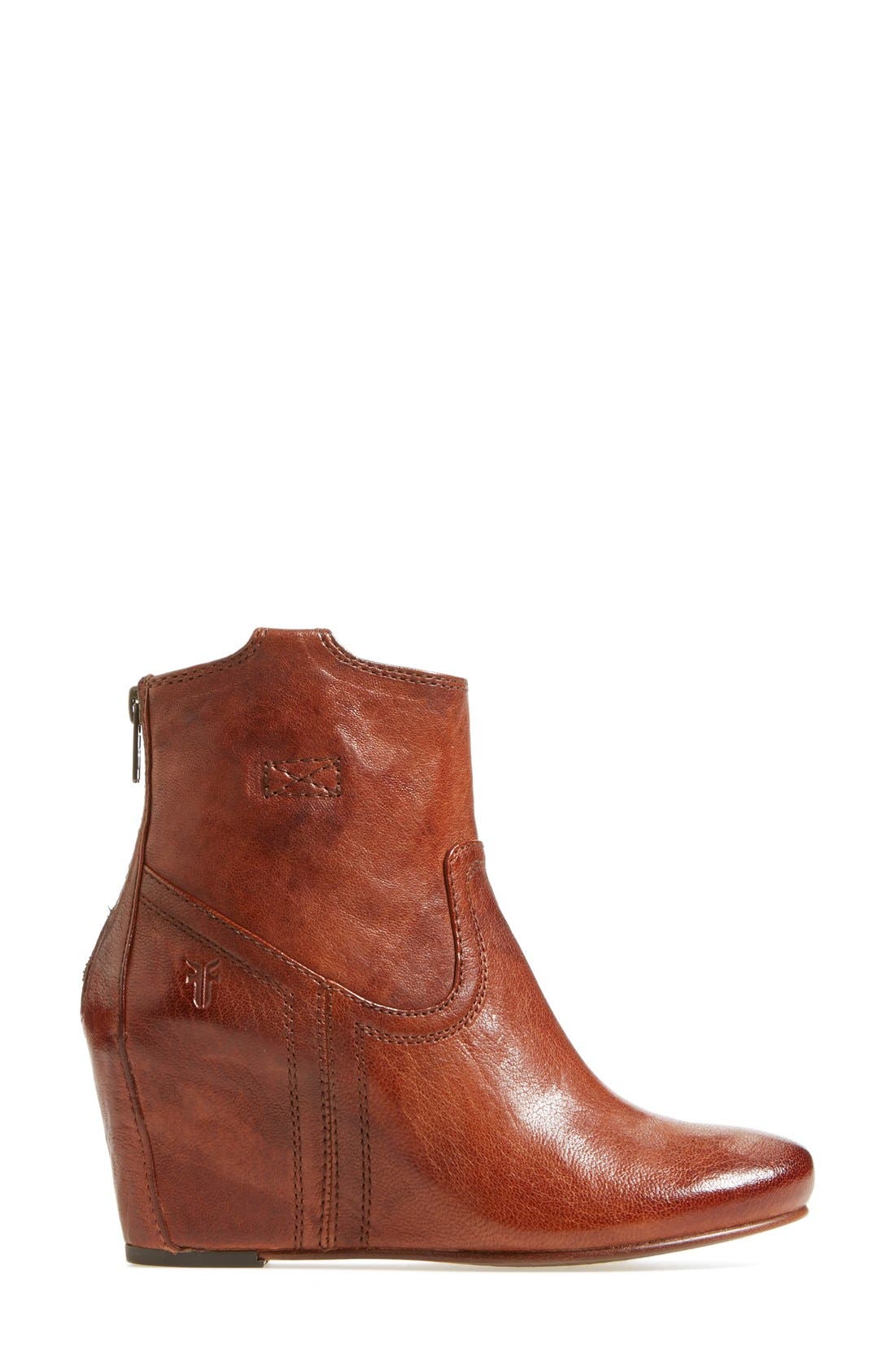 'Carson' Wedge' Bootie, Alternate, color, COGNAC