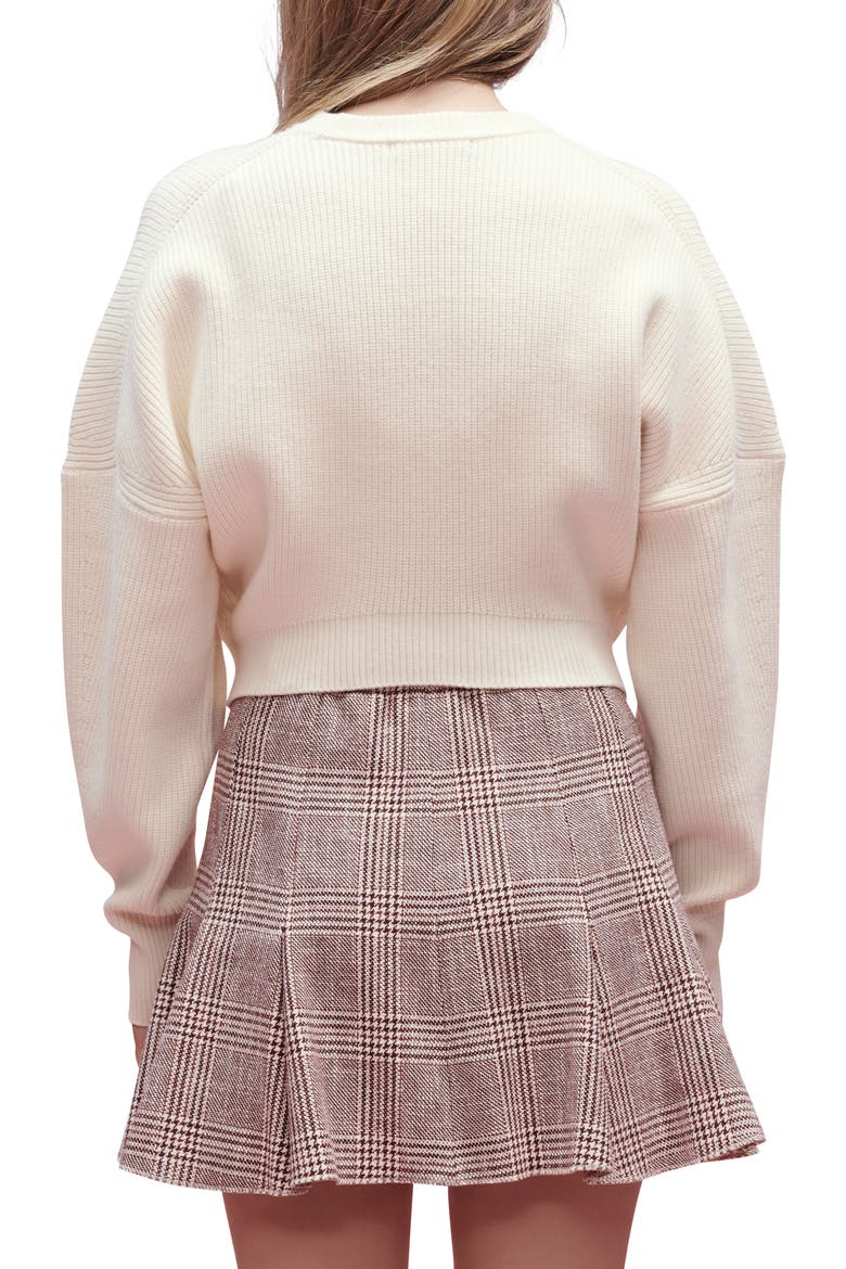 Meteorite Crop Sweater, Alternate, color, ECRU