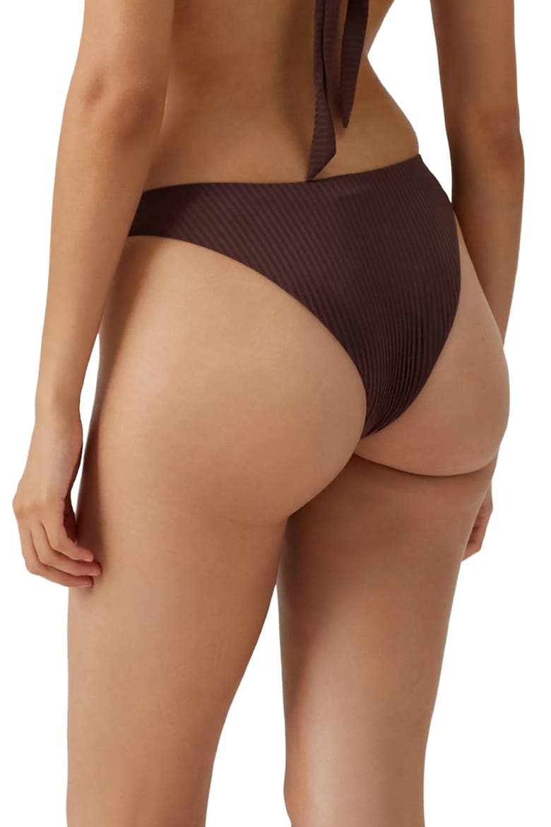 Noto Rib Swim Bottoms, Alternate, color, BROWN RIBBED