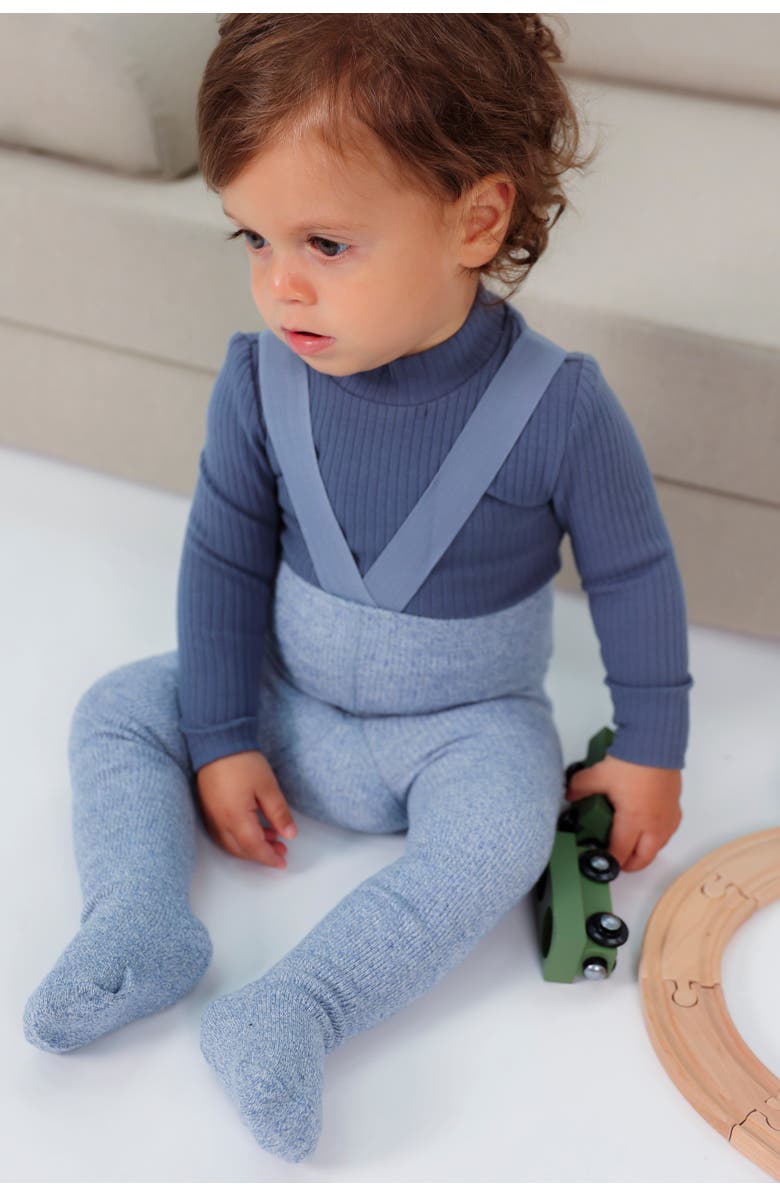 Peek a boo Boy Knit Overall Elastic Strap Footless Overall, Alternate, color, Black