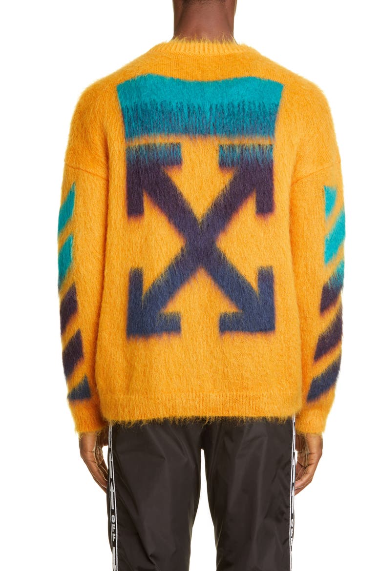 Brushed Mohair Blend Sweater, Alternate, color, ORANGE MULTICOLOR