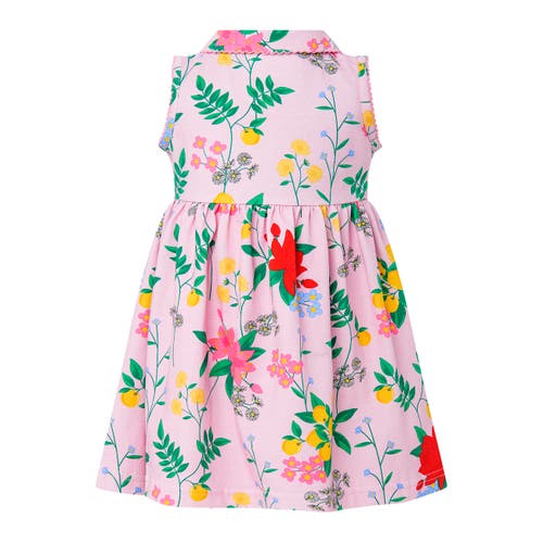Rachel Riley Botanical Floral Jersey Dress In Light Pink