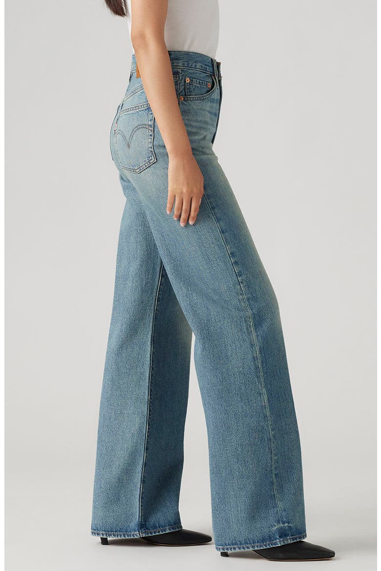 Ribcage High Waist Wide Leg Jeans, Alternate, color, TINT STORY