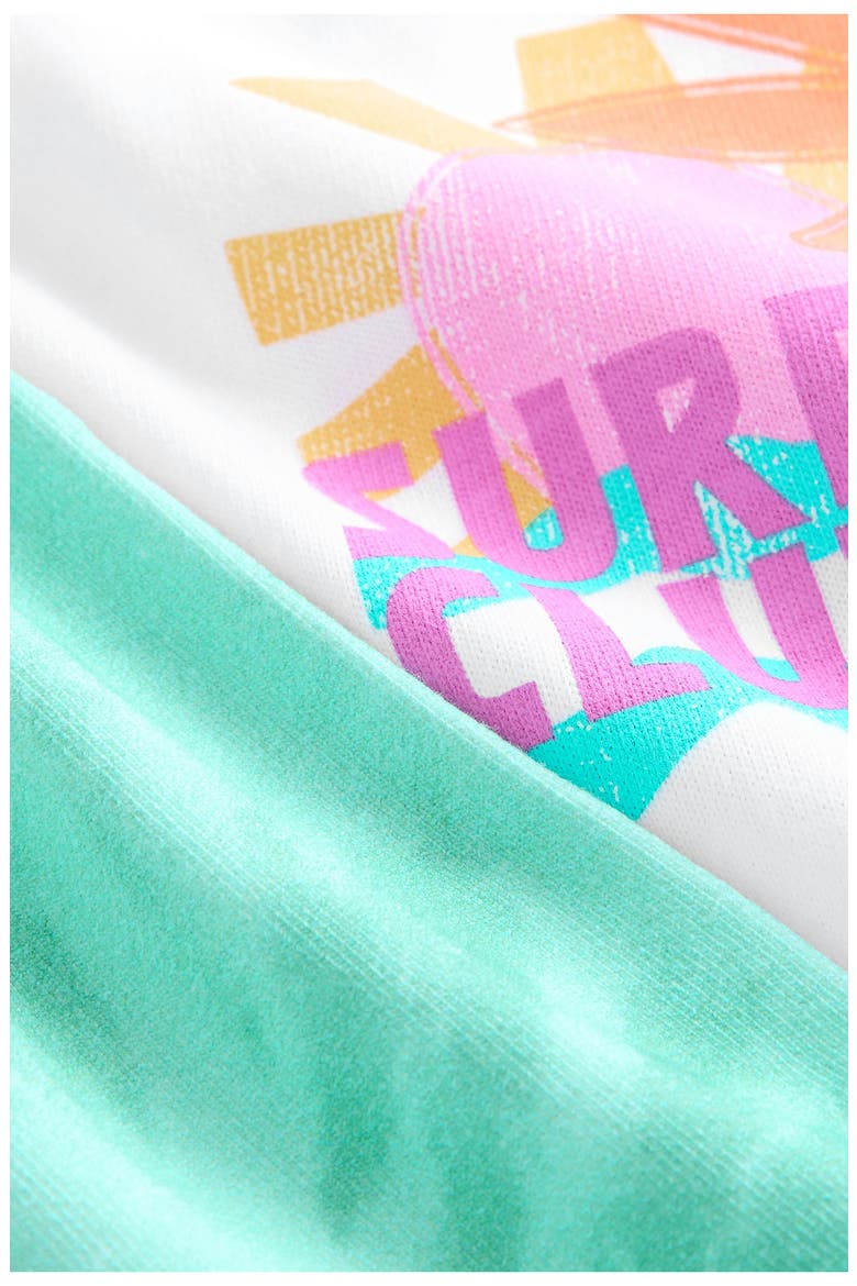 Kids' Summer Days Graphic T-Shirt & Bike Shorts Set, Alternate, color, BLUE
