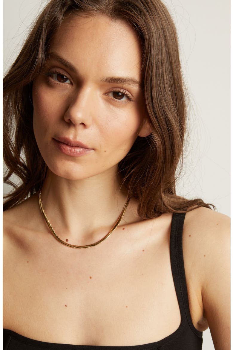 Unbreakable Herringbone Necklace, Alternate, color, Yellow
