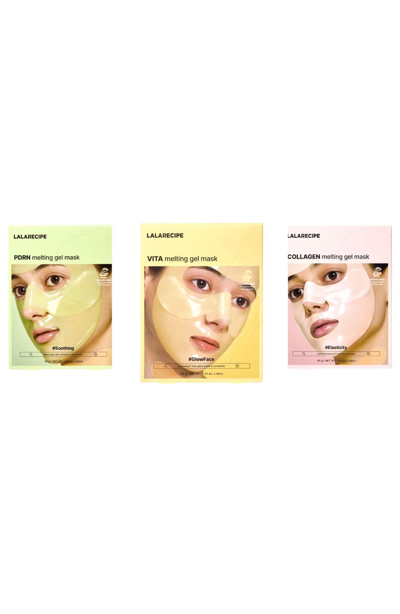 Lalarecipe Glow Up Mask Trio Set, Main, color, Clear White