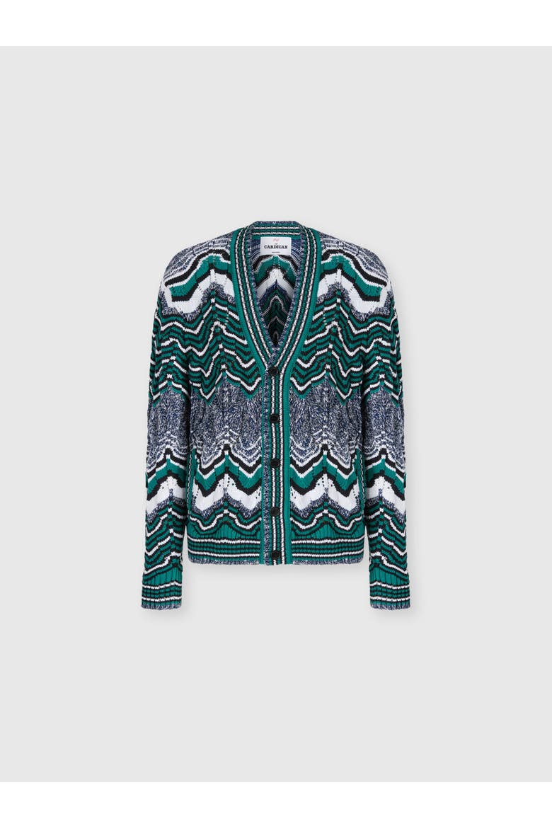 Striped Cotton-blend Cardigan, Main, color, Multicoloured