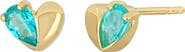 Bony Levy 14K Gold Paraiba Topaz Heart Stud Earrings
