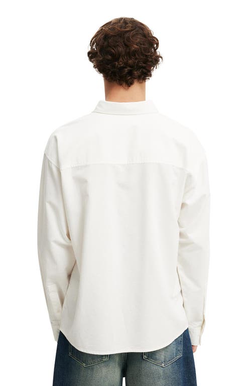 Cotton On Bedford Long Sleeve Shirt In White