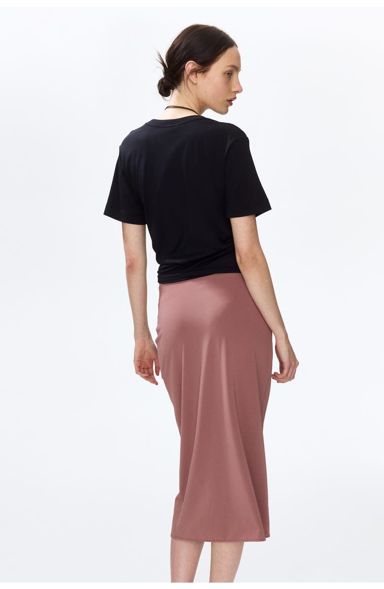 H&M Draped Jersey Skirt, Alternate, color, Dark Dusty Pink