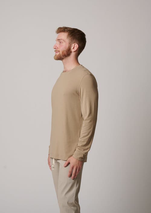 Leisure Lab Long Sleeve Everyday T-shirt In Dune
