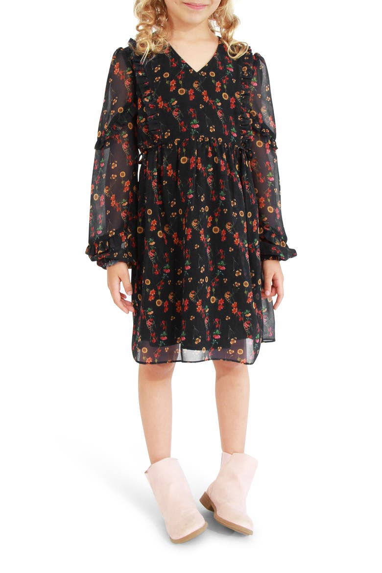 Girls Like You Floral Dress, Main, color, Navy
