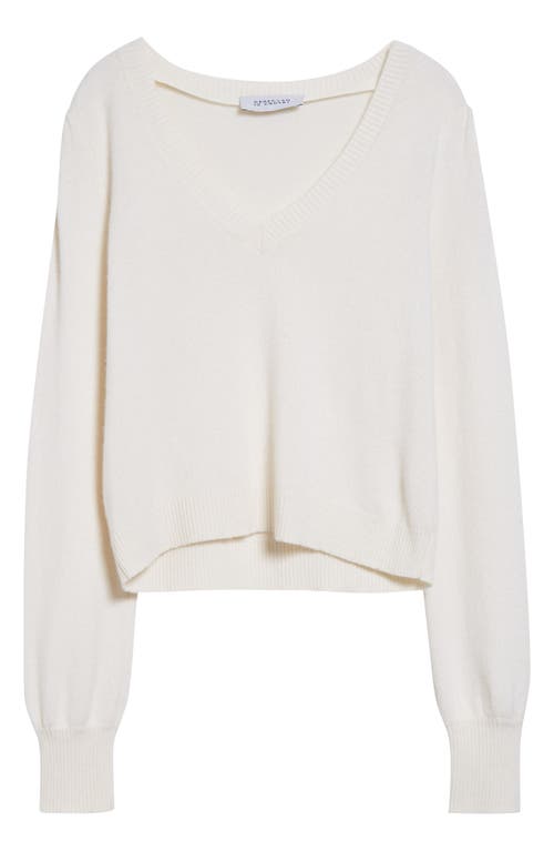 Derek Lam 10 Crosby Penina Wool & Cashmere V-neck Sweater In White