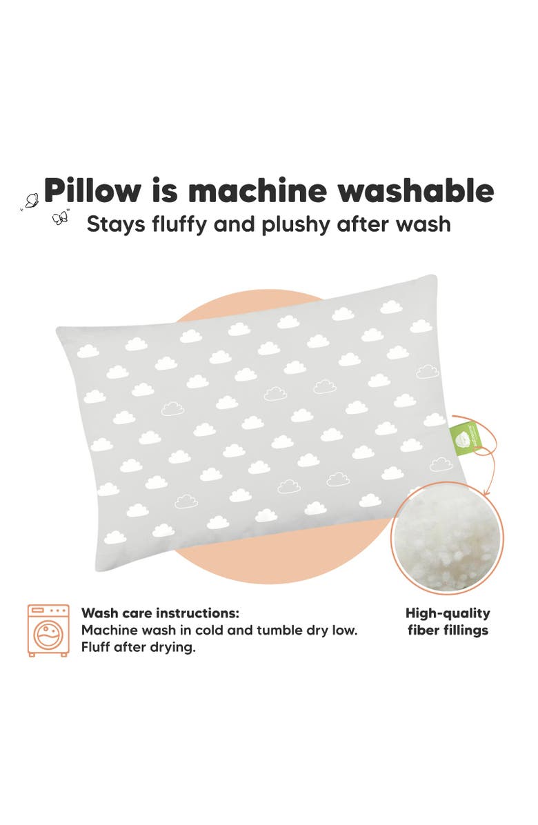 KeaBabies 2-Pack Toddler Pillows, Alternate, color, Cloud