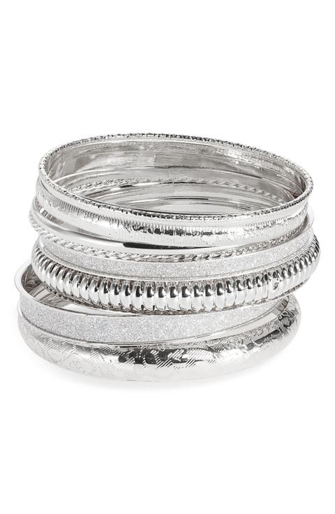Set of 8 Bangle Bracelets