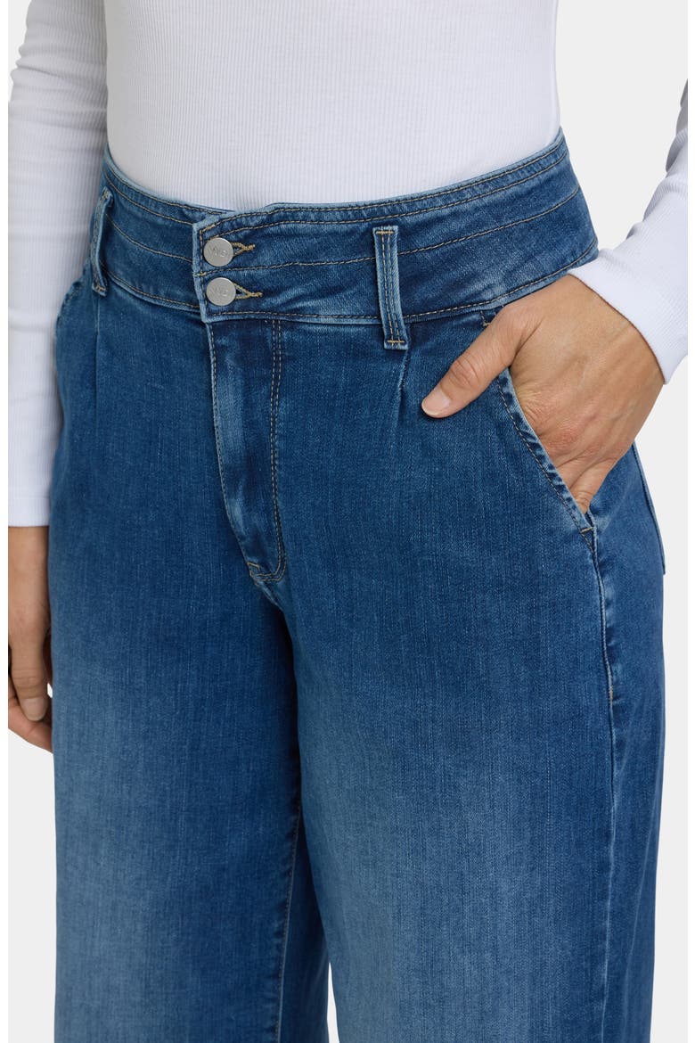 Mona High Waist Ankle Wide Leg Trouser Jeans, Alternate, color, ROYAL OCEAN