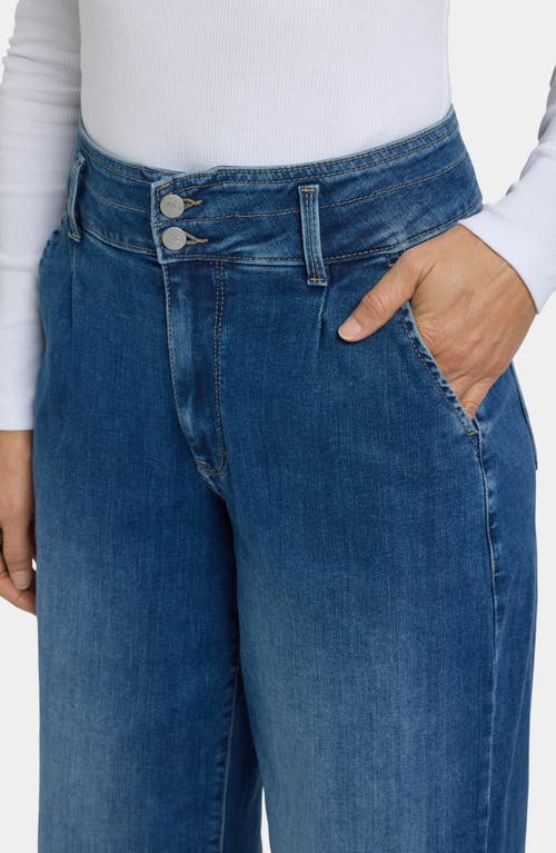 Nydj Mona High Waist Ankle Wide Leg Trouser Jeans In Blue