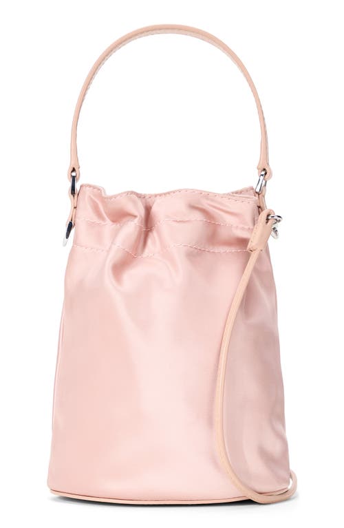 Staud Lila Satin Mini Bucket Bag In Pink