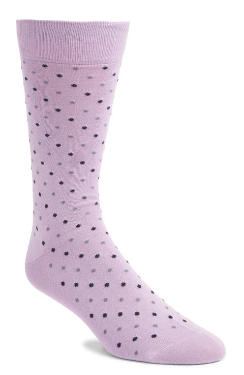 Needham Dot Pattern Tall Cotton Blend Dress Socks