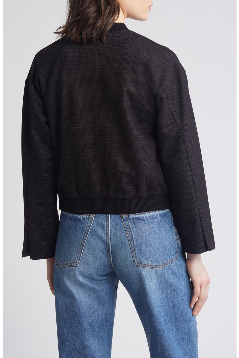 Knit Bomber Jacket, Alternate, color, CHARCOAL INDIGO MULTI