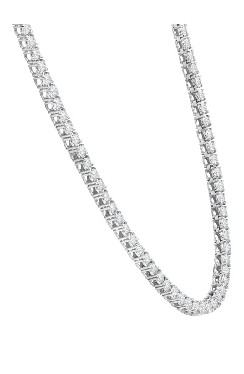 Bliss Diamond 23 Ct TW Round Cut lab Grown Diamond Tennis Necklace 14K Gold 18", Alternate, color, 14K White Gold