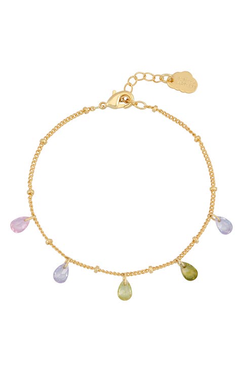 Multi Cubic Zirconia Drop Bracelet