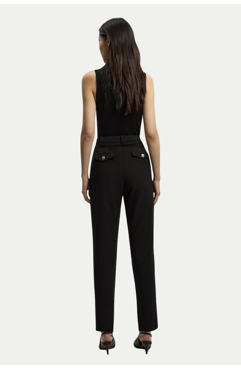Karen Millen Military Straight Leg Trousers, Alternate, color, Black