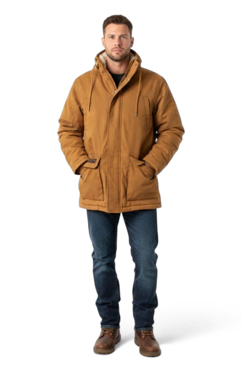 CANADA WEATHER GEAR Men
s Duck Canvas Jacket, Main, color, Brown