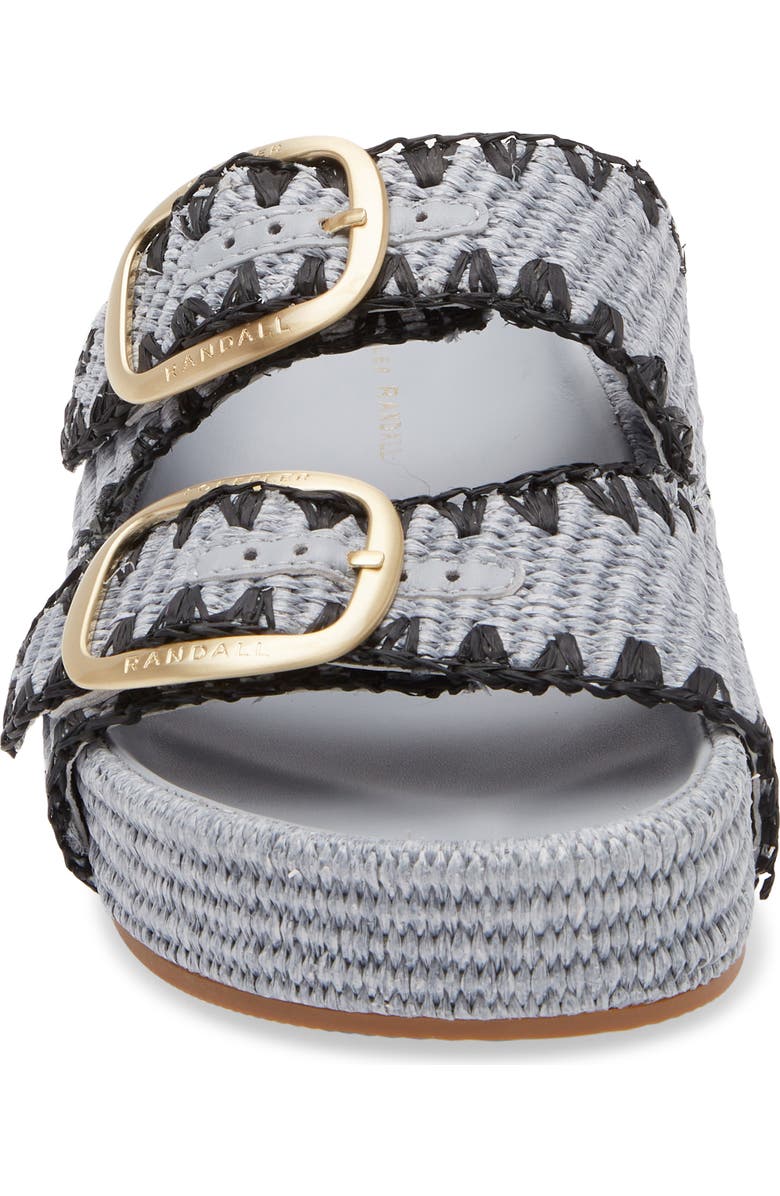 Loeffler Randall Theo Double Band Slide Sandal, Alternate, color, Light Blue/Black