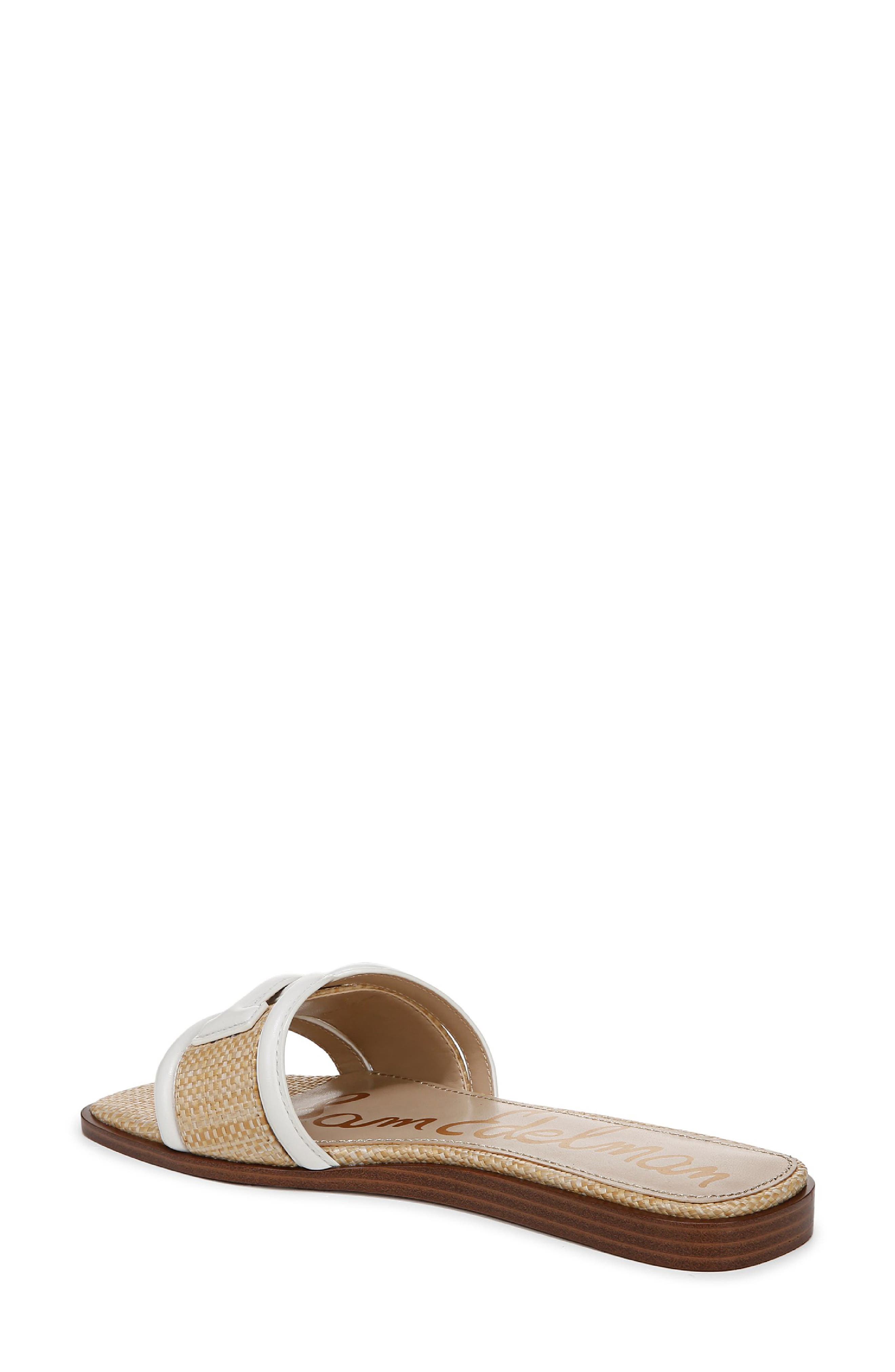 Sam Edelman Irina Slide Sandal, Alternate, color, Bright White/ Beechwood