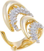 BY ADINA EDEN Curved Pavé Fancy Open Ring