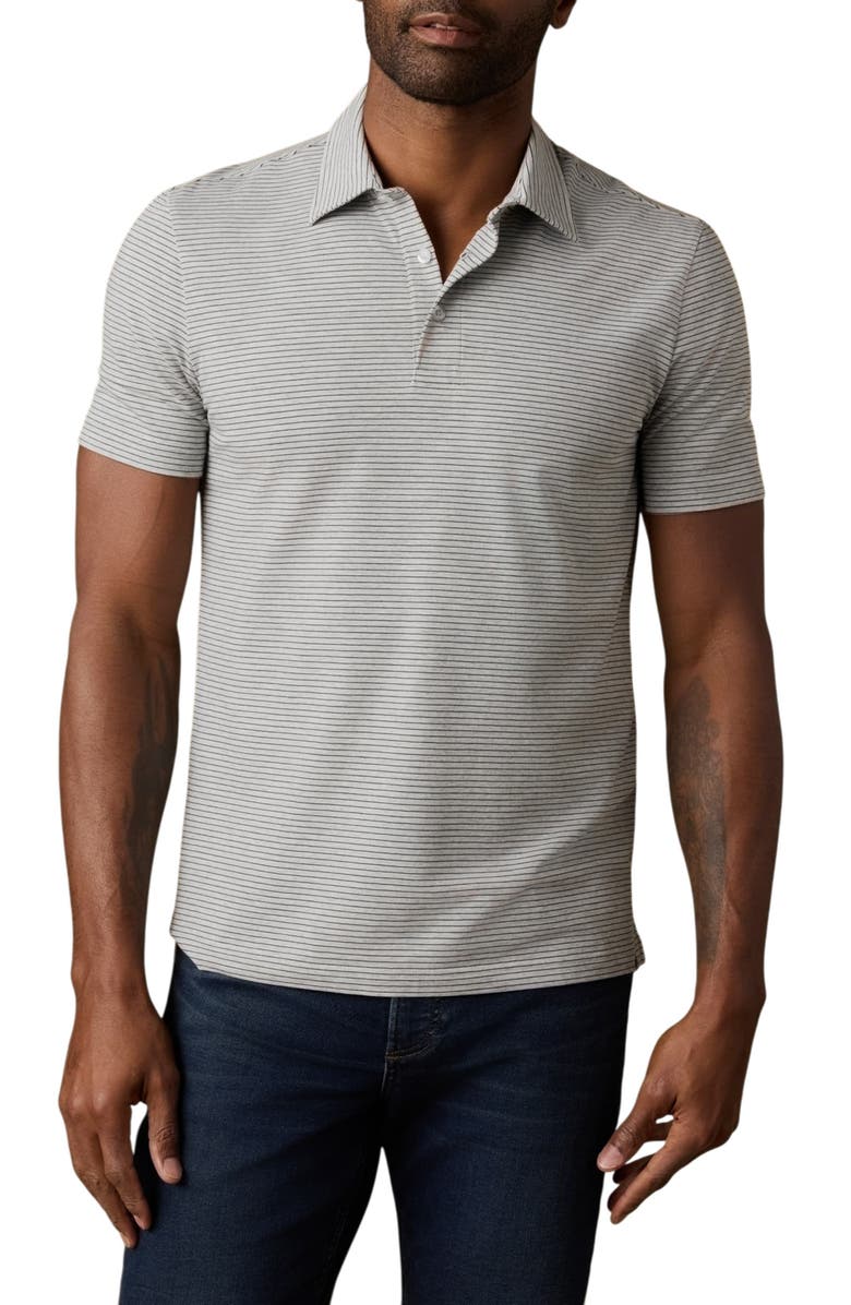 Faherty Movement Polo, Main, color, Dark Cloud Stripe