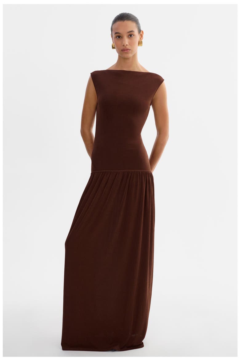 Hanna | Knit Maxi Dress, Alternate, color, Brown