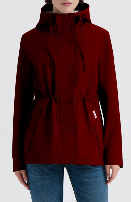 Hunter Abbey Short Rubberized Rain Jacket In Red