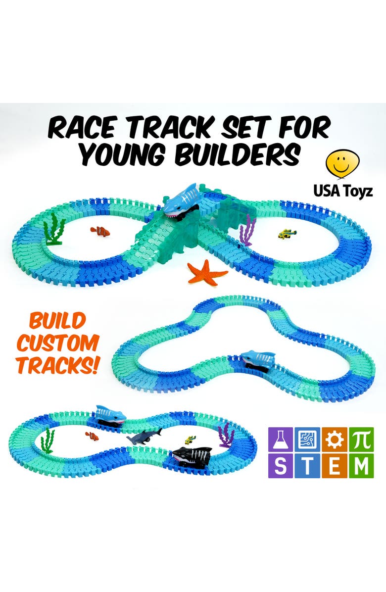 USA Toyz Ocean Race Tracks for Kids- 265pk, Alternate, color, Multi Color
