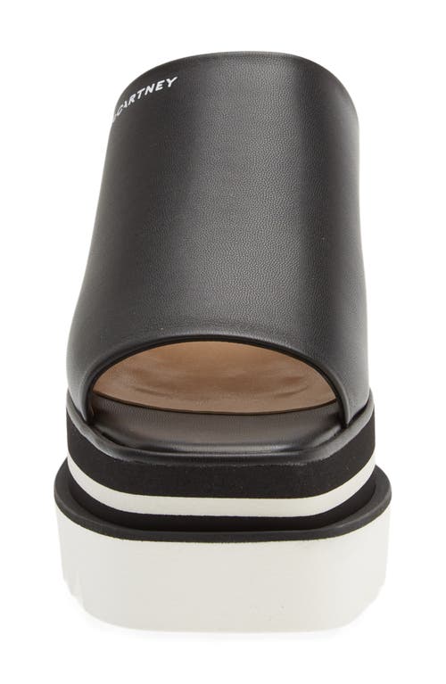 Stella Mccartney Sneak-elyse Platform Slide Sandal In 1000 - Black
