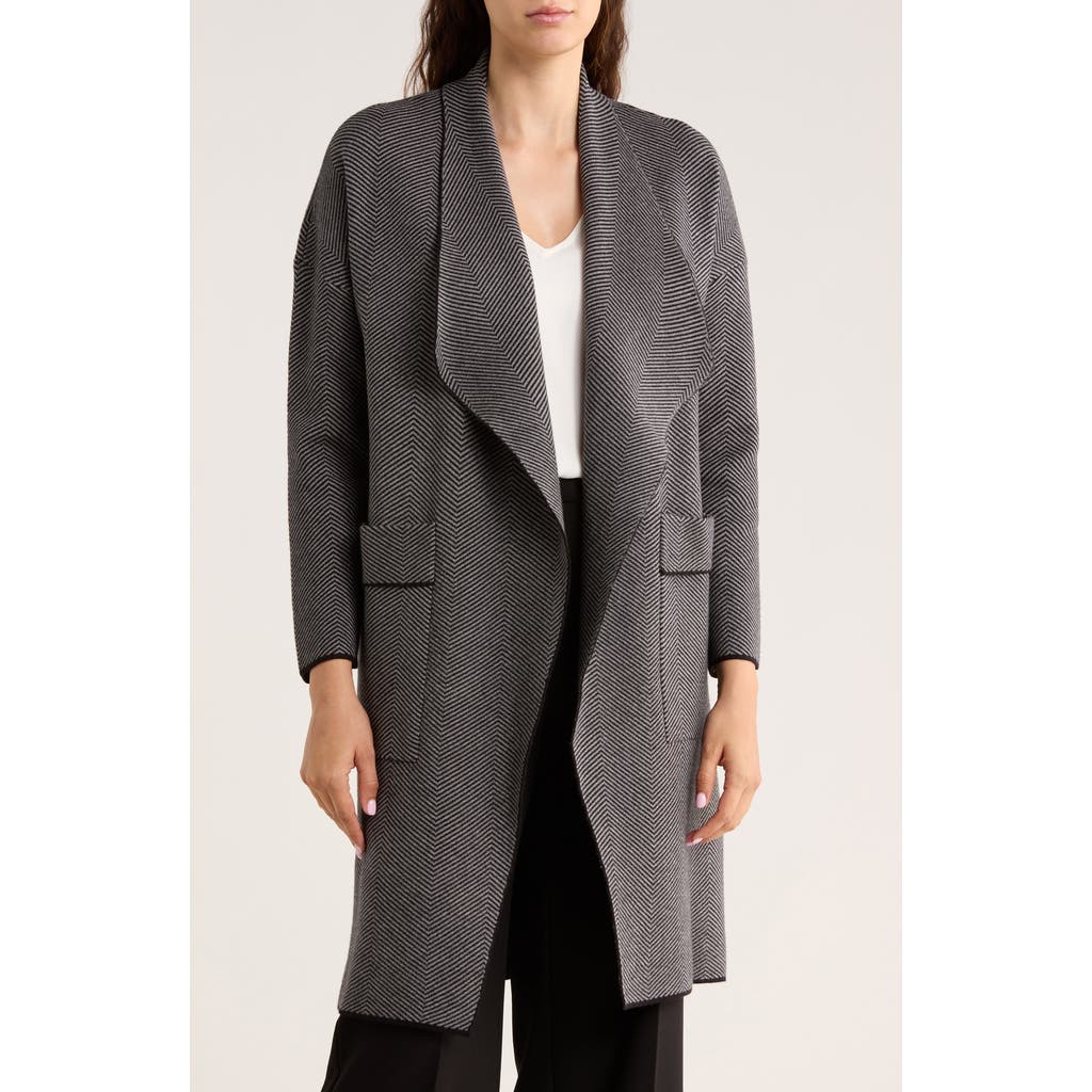By Design Open Front Long Cardigan In Gray