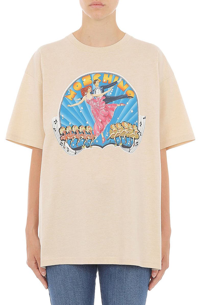 Moschino Hollywood Musical Graphic Tee, Main, color, 