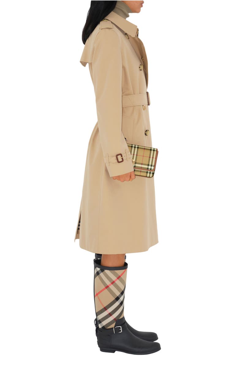 Burberry Hampshire Check Coated Canvas Crossbody Bag, Alternate, color, Vintage Check/ Briar Brown