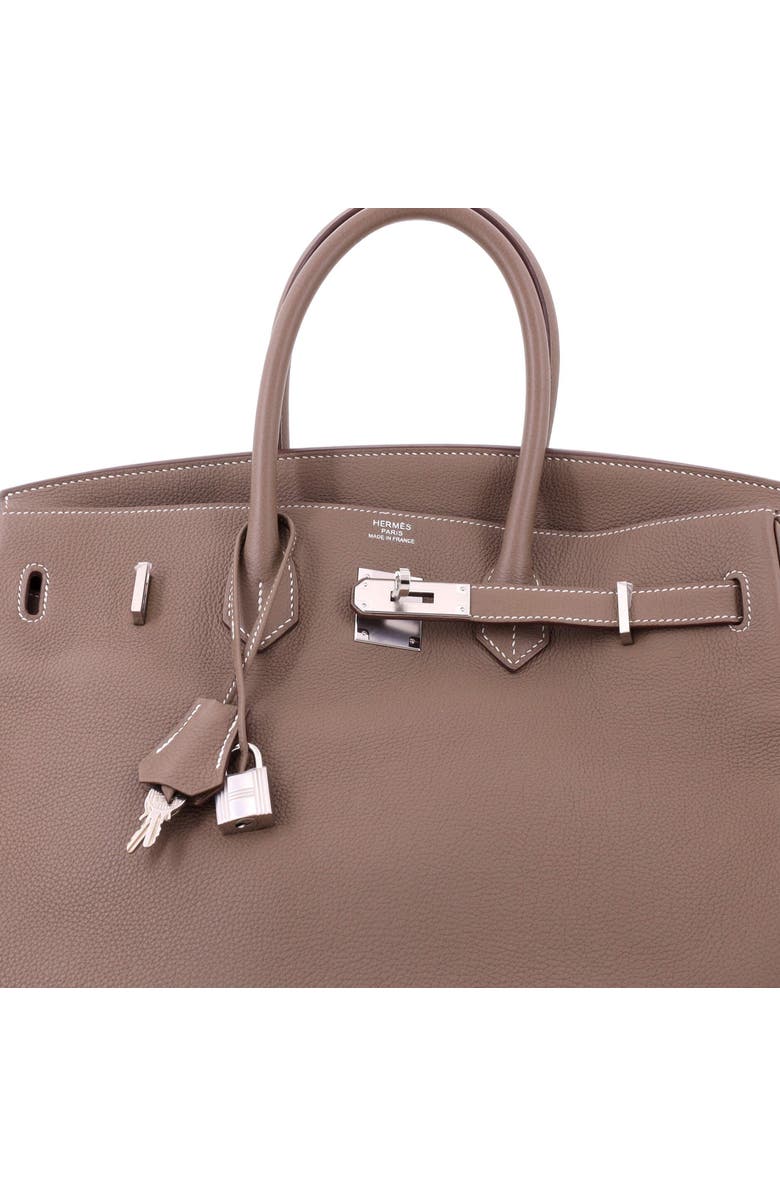 Pre-Owned Hermes Birkin Handbag Grey Togo with Palladium Hardware 35, Alternate, color, Etoupe