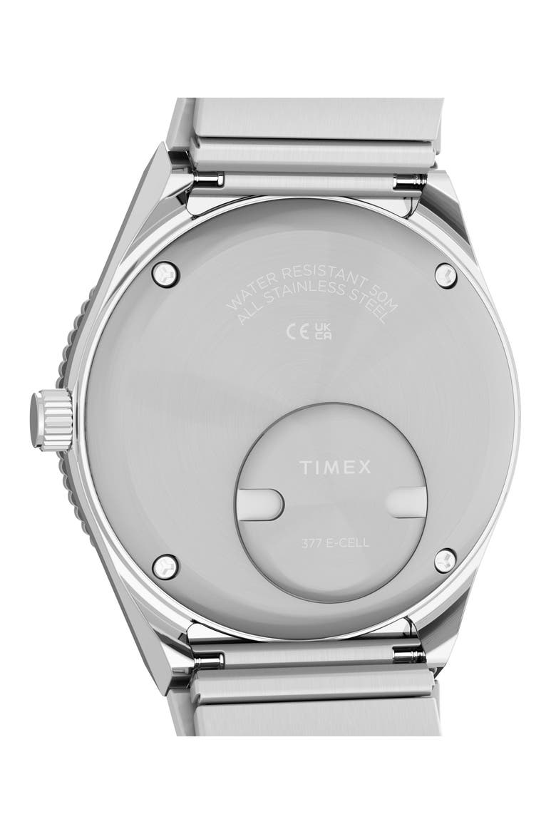 Q Timex® Mini 30mm Stainless Steel Expansion Band Watch, Alternate, color, ICE BLUE/ SILVER-TONE