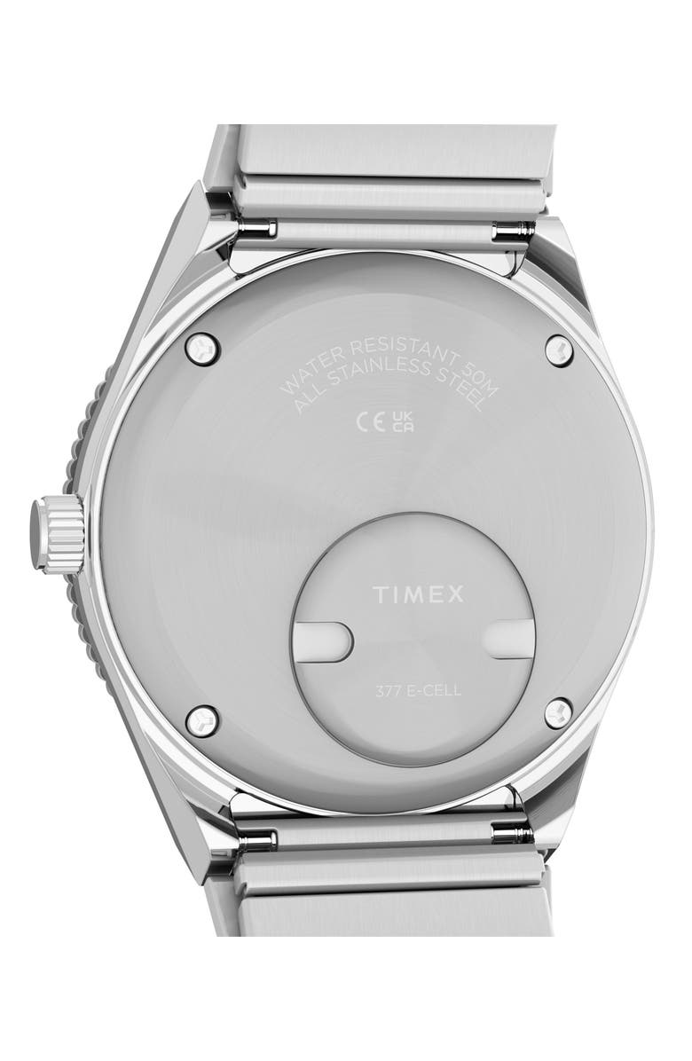 Timex<sup>®</sup> Q Timex<sup>®</sup> Mini 30mm Stainless Steel Expansion Band Watch, Alternate, color, Ice Blue/ Silver-Tone