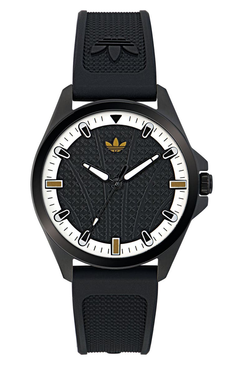 AO Fashion Iconic One Black Silicone Strap Watch, 40mm, Main, color, BLACK