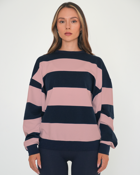 Rugby Stripe Relaxed Sweatshirt