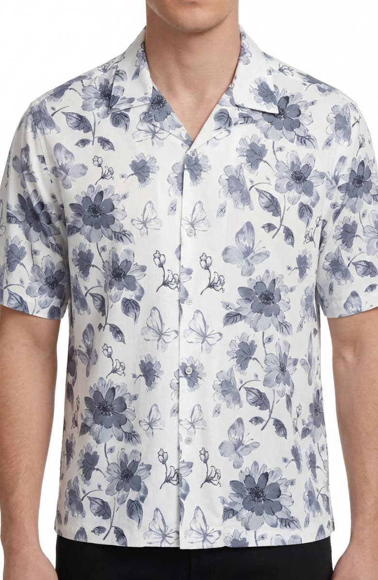 Report Collection Abstract Print Camp Shirt, Main, color,