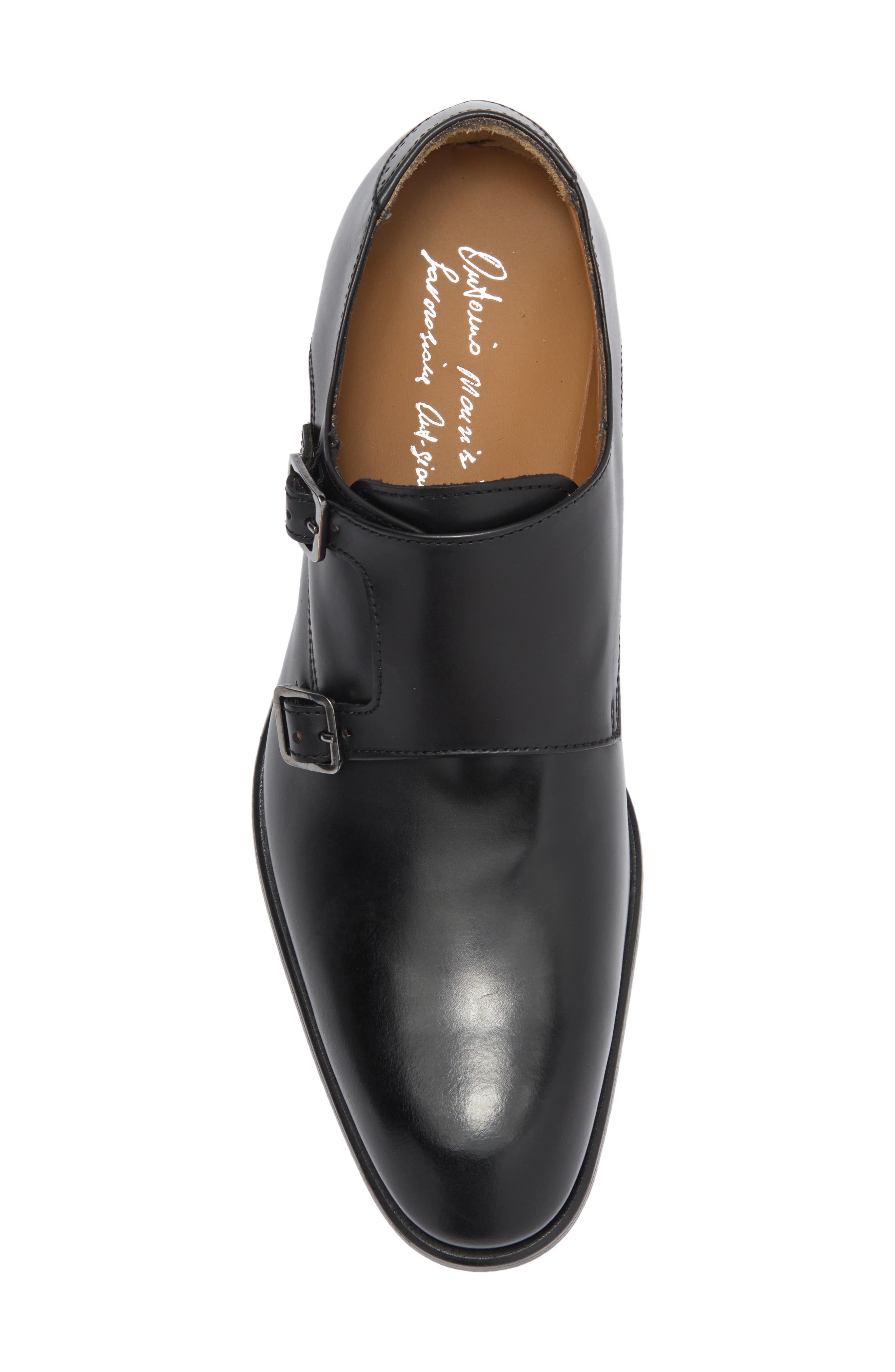 ANTONIO MAURIZI Leather Cap Toe Monk Shoe, Alternate, color, 