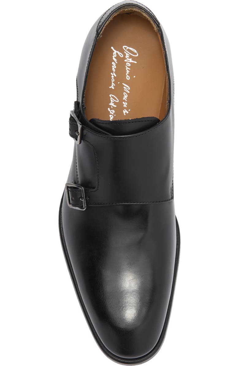 ANTONIO MAURIZI Leather Cap Toe Monk Shoe, Alternate, color,