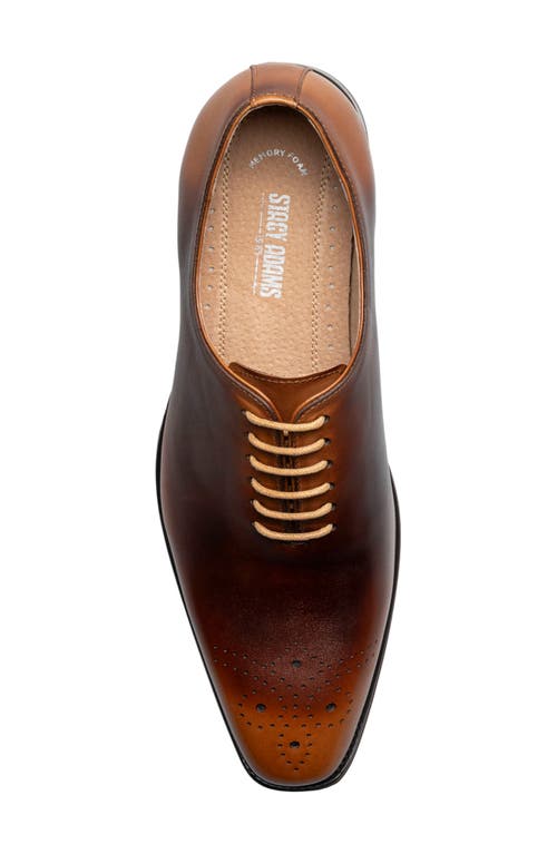 Stacy Adams Hallquist Embellished Toe Wholecut Shoe In Brown