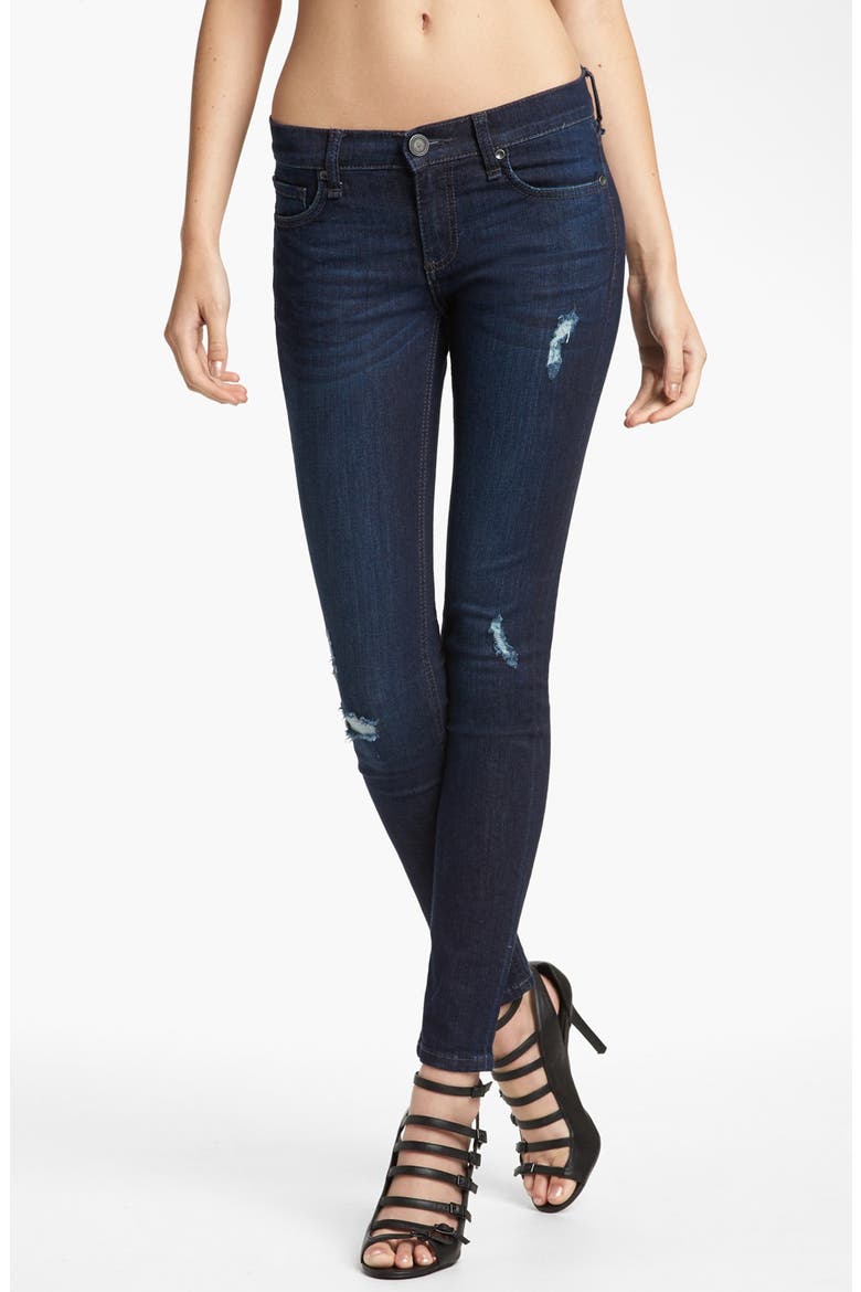 'Sloan' Deconstructed Skinny Jeans, Main, color, SIENNA WASH